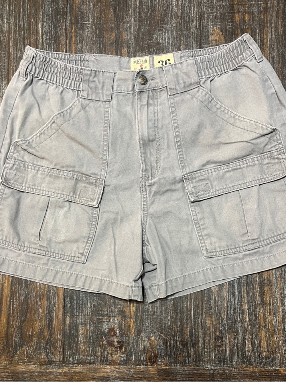 RedHead Women's Light Gray Utility Cargo Shorts